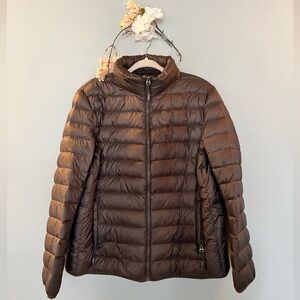Brown Puffer Coat | Packable | Light Winter jacket | puffer coat | Fall